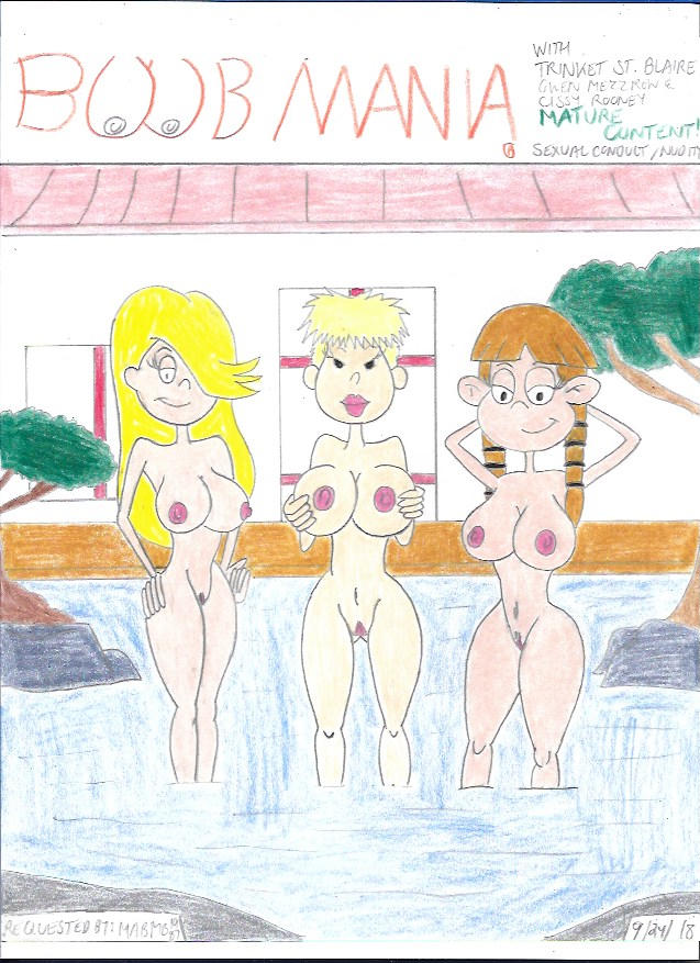 1girl 3_girls aged_up big_breasts blonde_hair cissy_rooney disney female_only gwen_mezzrow light-skinned_female light_skin looking_at_viewer nude older pepper_ann shrekrulez trinket_st._blaire water