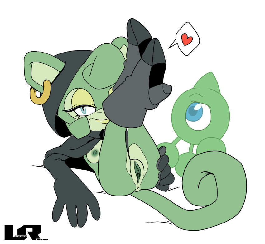 1girl 2022 anus atelid bedroom_eyes blue_eyes breasts claire_voyance clothing earring female_focus green_body green_hair green_nipples green_pussy hand_on_hip heeled_boots hood howler_monkey idw_publishing leatherruffian legs lipstick looking_at_viewer mobian_(species) monkey mostly_nude piercing presenting_pussy primate pussy seductive sega smile sonic_the_hedgehog_(comics) sonic_the_hedgehog_(idw) sonic_the_hedgehog_(series) tail wisp_(sonic)