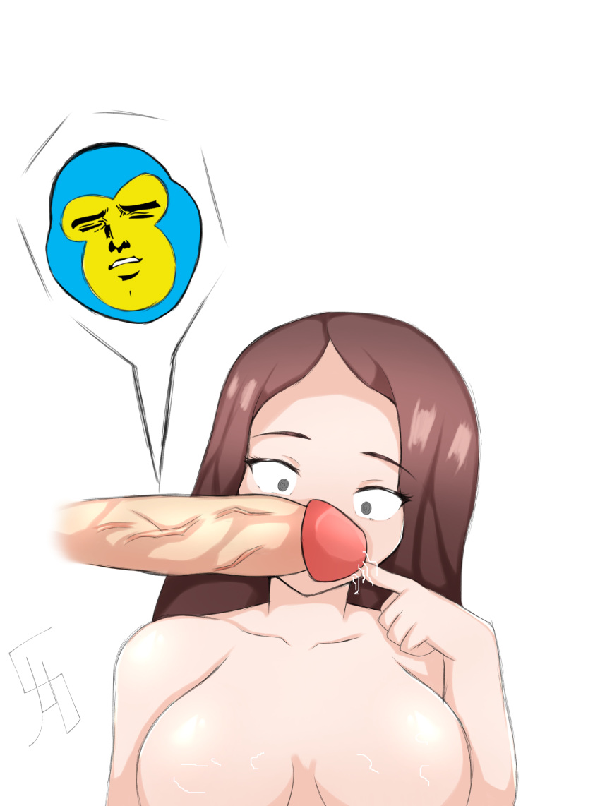1boy 1girl 1girls :o arigameplays artist_logo big_breasts big_penis breasts brown_hair disembodied_penis erection female_focus grey_eyes human instagram male motoanexo nude partial_male penis penis_grab penis_out penis_size_difference simple_background straight touching_penis twitch twitter veiny_penis white_background white_body white_skin youtube youtube_hispanic youtuber_girl