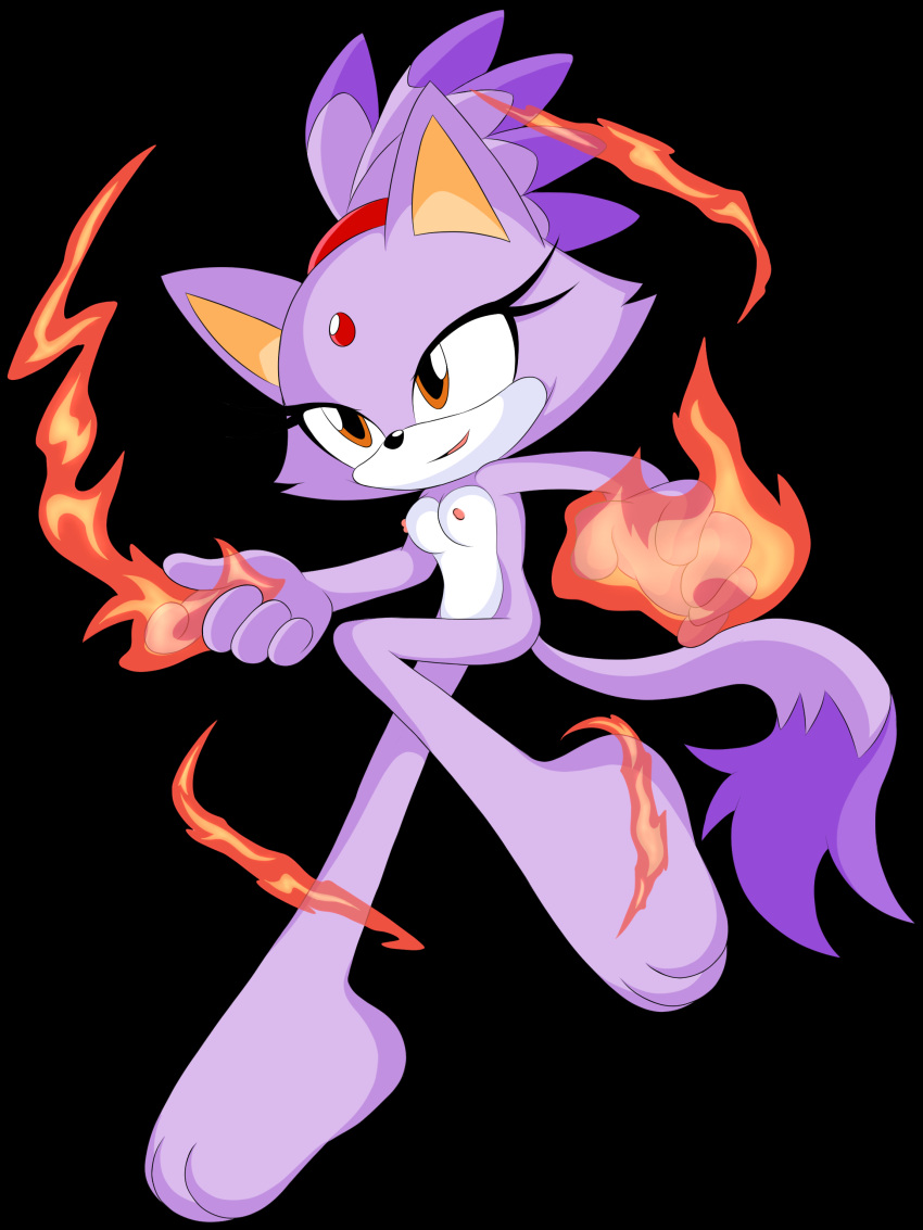 blaze_the_cat breasts flames j_nsfw nipples nude sega sonic_the_hedgehog_(series)